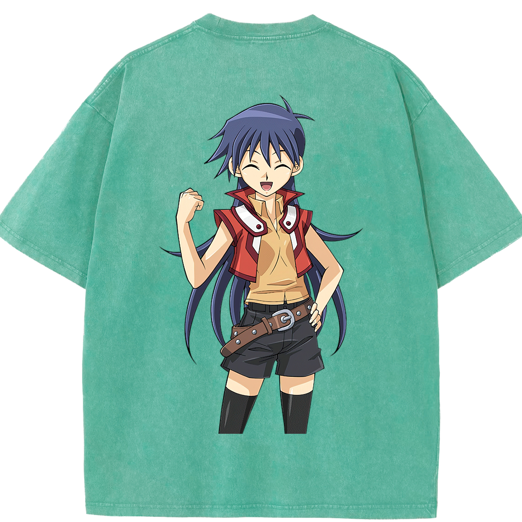 （画像用） 遊☆戯☆王 Yu-Gi-Oh! 綿100% ヴィンテージ風 半袖Tシャツ（背面プリント）
